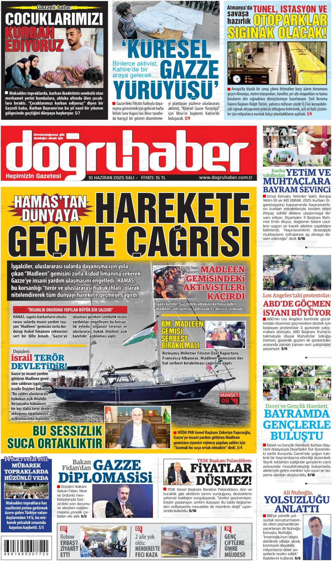 Gazetelerin ilk sayfalarında ne var? İşte 11 Haziran manşetleri... 4